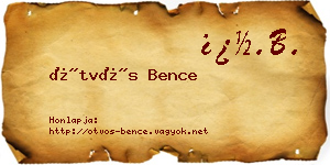 Ötvös Bence névjegykártya